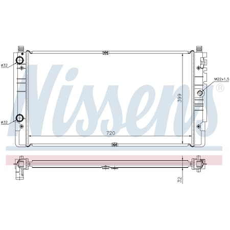 Nissen Nissens Radiator, 65238A 65238A